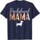 Dachshund Mama Leopard - Dog Lover Dachshund Owner Mom T-Shirt - T-Shirt | Navy