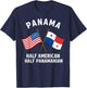 Half American Half Panamanian American Panama Heritage T-Shirt - T-Shirt | Navy