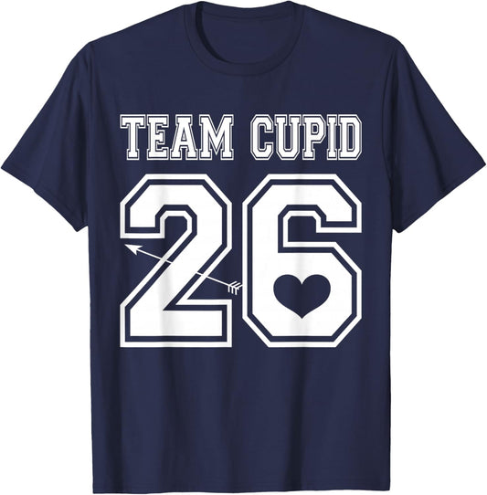 Groovy Team Cupid 2026 Happy Valentine's Day 2026 Costume T-Shirt - T-Shirt | Navy