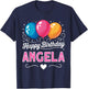 Happy Birthday Angela T-Shirt - T-Shirt | Navy