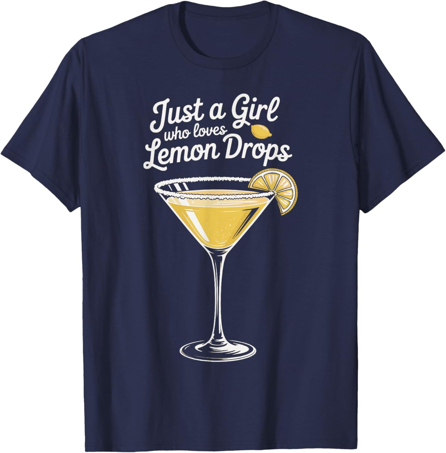 Martini Drinker Lemon Drop Cocktail Drinks T-Shirt - T-Shirt | Navy