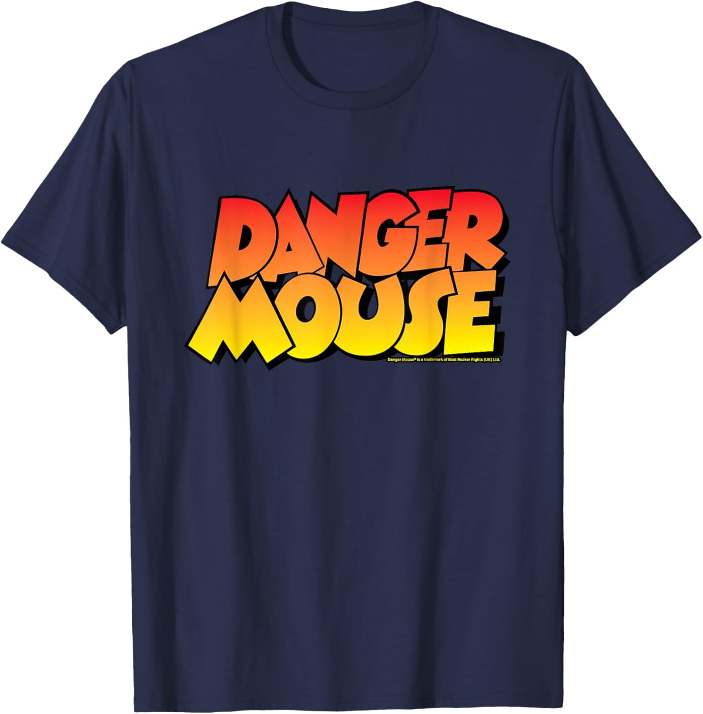 Danger Mouse Classic Logo Retro T-Shirt - T-Shirt | Navy
