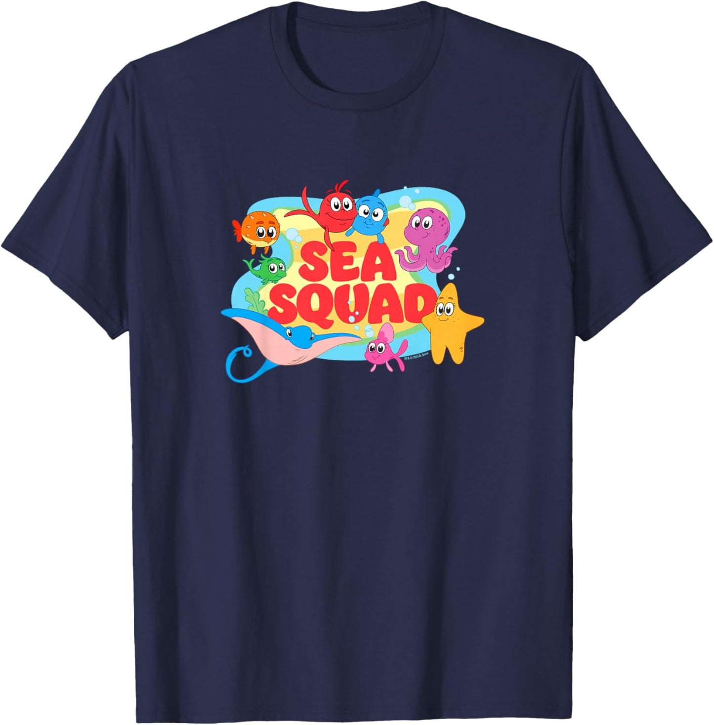 Red Fish, Blue Fish Sea Squad Officially Licensed Youth T-Shirt - T-Shirt | Navy