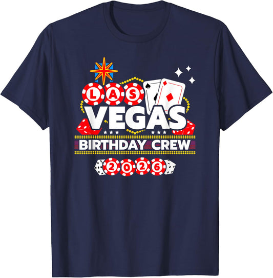 Vegas Birthday Crew - Vegas Birthday Squad 2026 T-Shirt - T-Shirt | Navy
