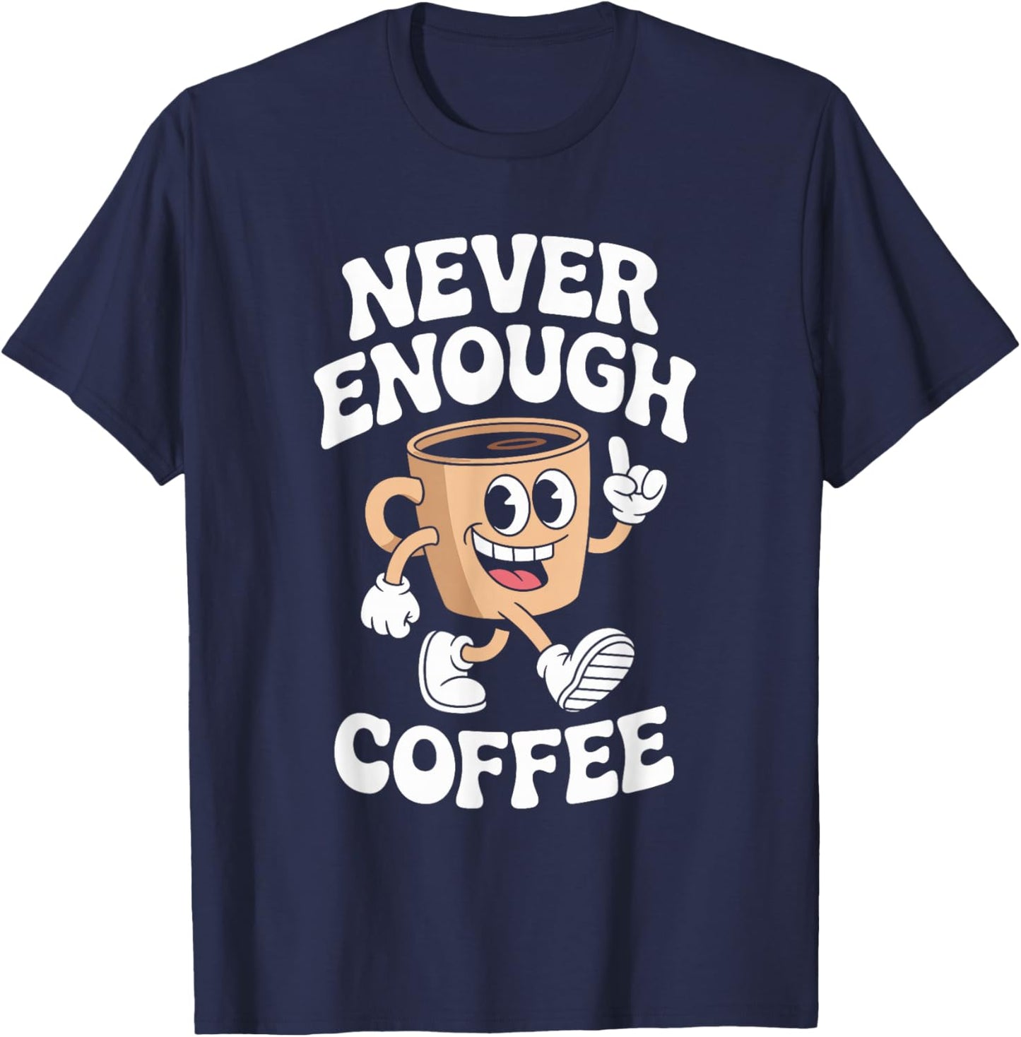 Funny Coffee Retro T-Shirt - T-Shirt | Navy