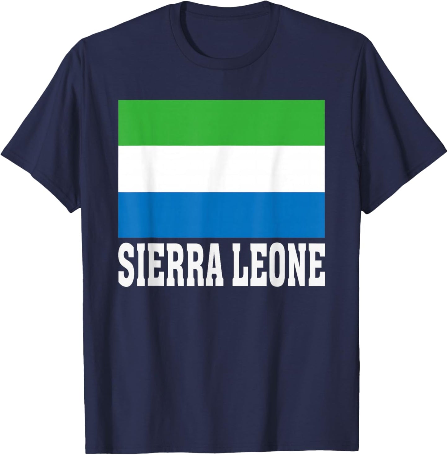 Sierra Leone Flag Patriotic National Roots Souvenir T-Shirt - T-Shirt | Navy