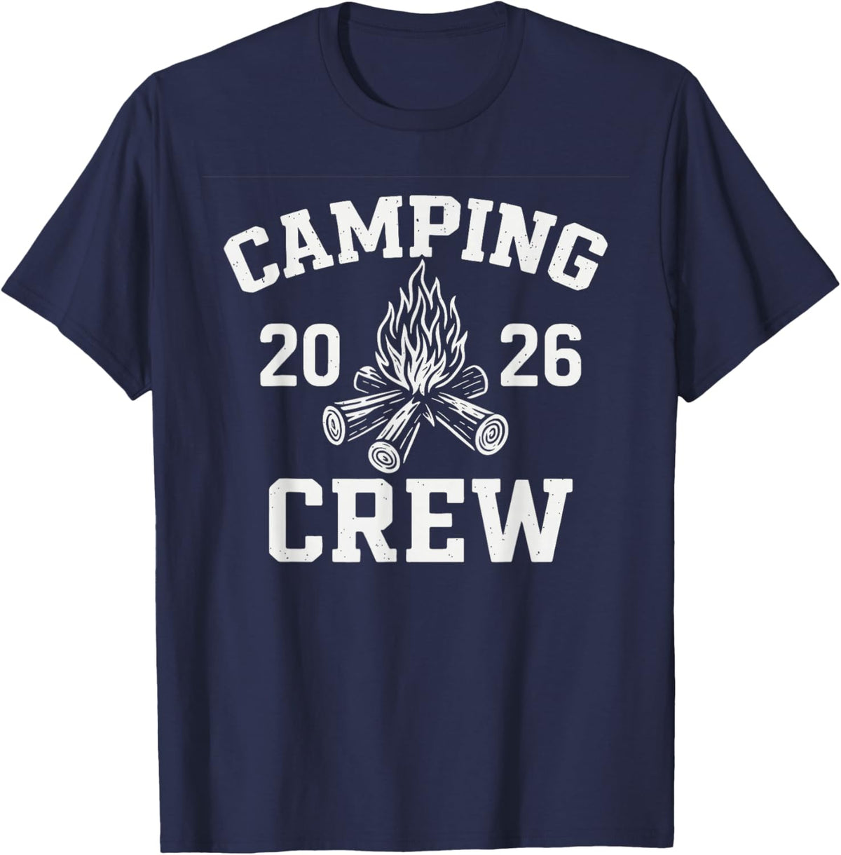 Retro Group Camper Trip Family Matching Camping Crew 2026 T-Shirt - T-Shirt | Navy