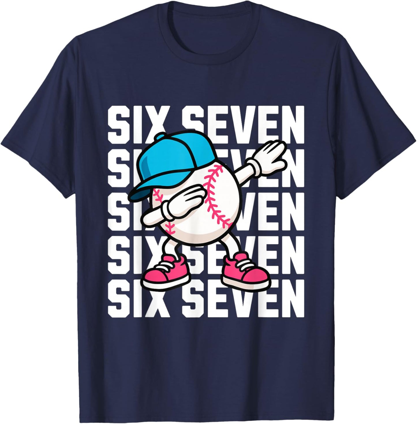Six Seven Dab T-Shirt - T-Shirt | Navy