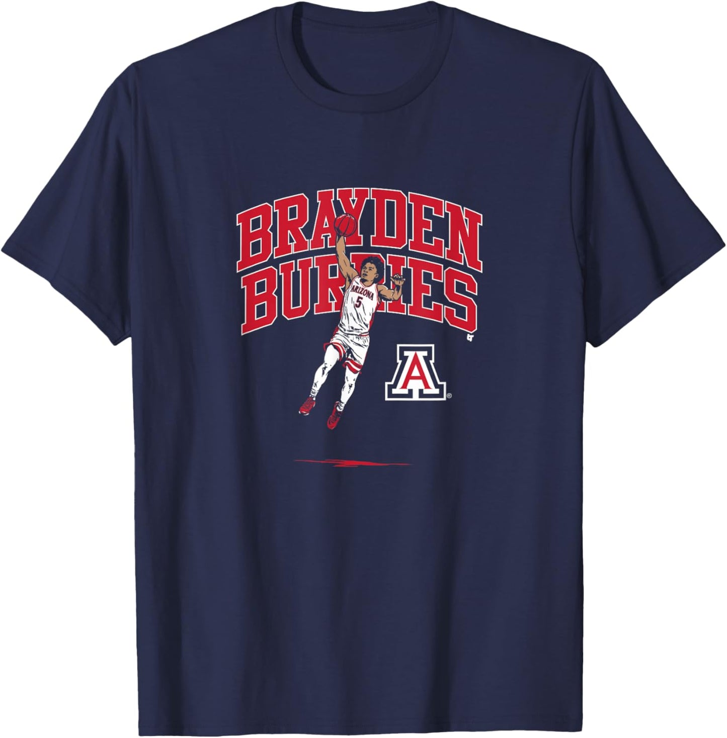 Air Brayden Burries - Arizona Wildcats Basketball T-Shirt - T-Shirt | Navy