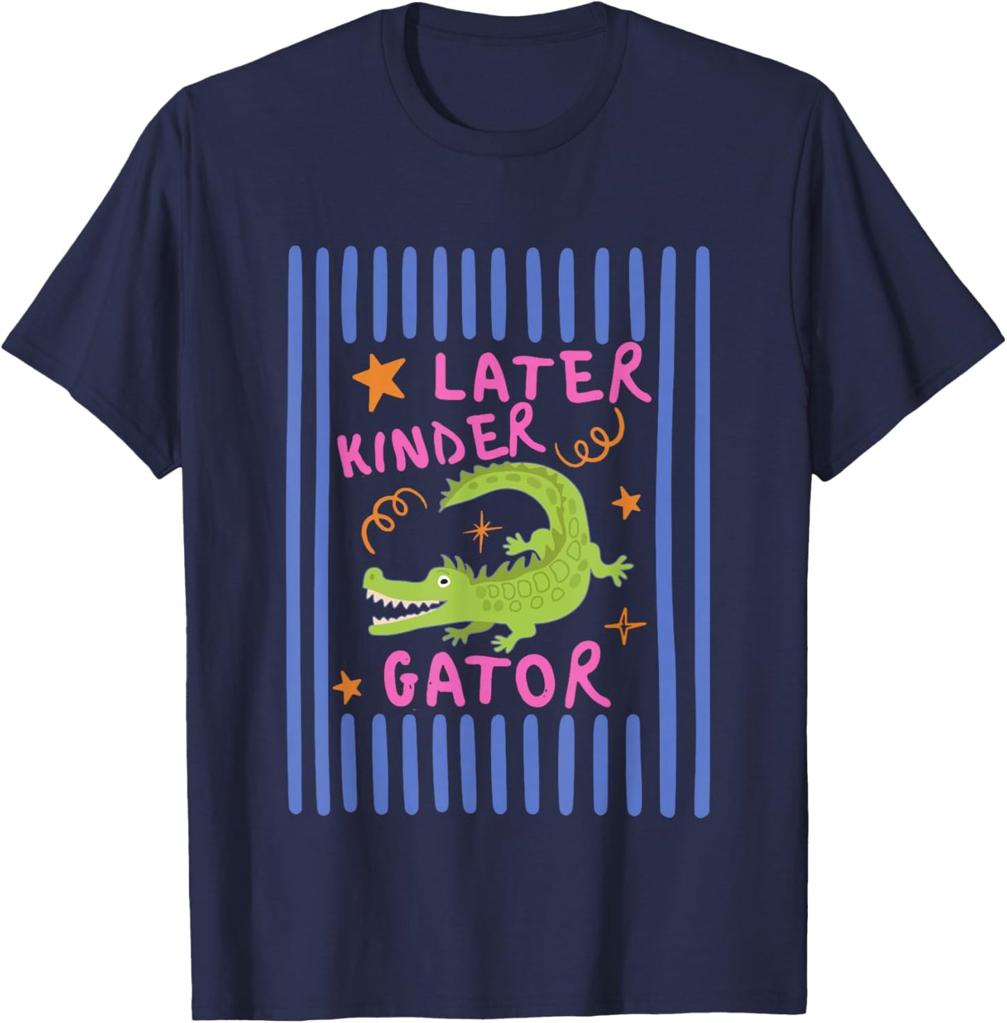 Cute See You Later Alligator Kinder Gator Last Day of School T-Shirt - T-Shirt | Navy