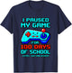 100th Day of School Level Unlocked T-Shirt - T-Shirt | Navy