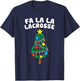 Funny FA La Lacrosse Christmas Lax Player Goalie Team Sport T-Shirt - T-Shirt | Navy