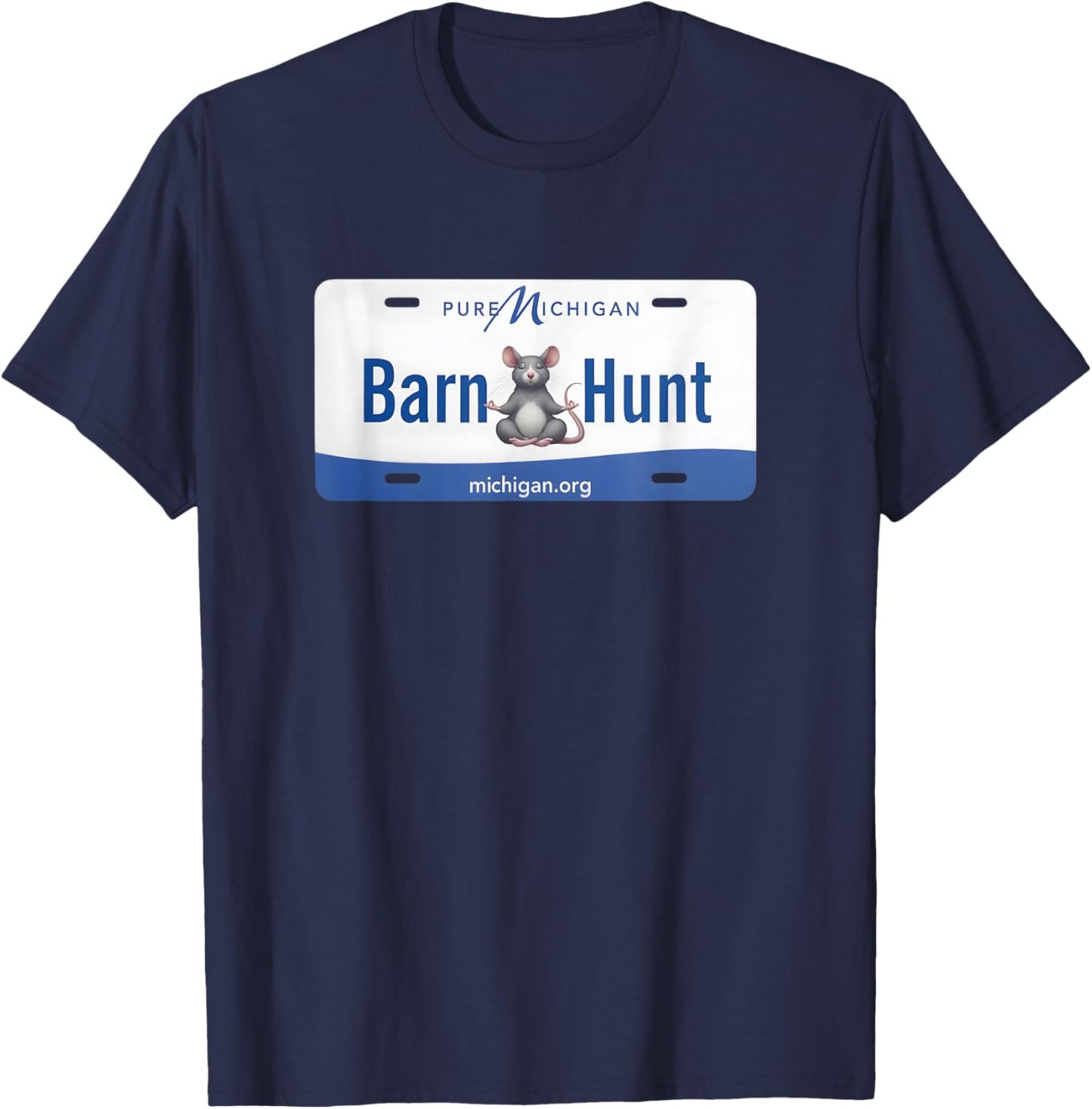 Barn Hunt Lover - Barn Hunt in Michigan T-Shirt - T-Shirt | Navy