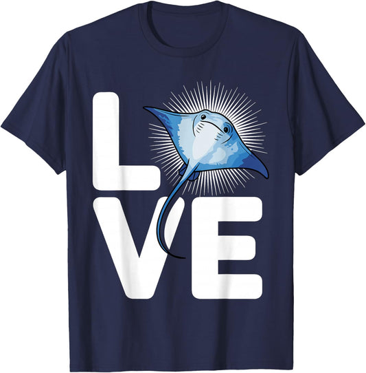 Best Stingray Design Women Kids Fish Sting Ray Lover T-Shirt - T-Shirt | Navy