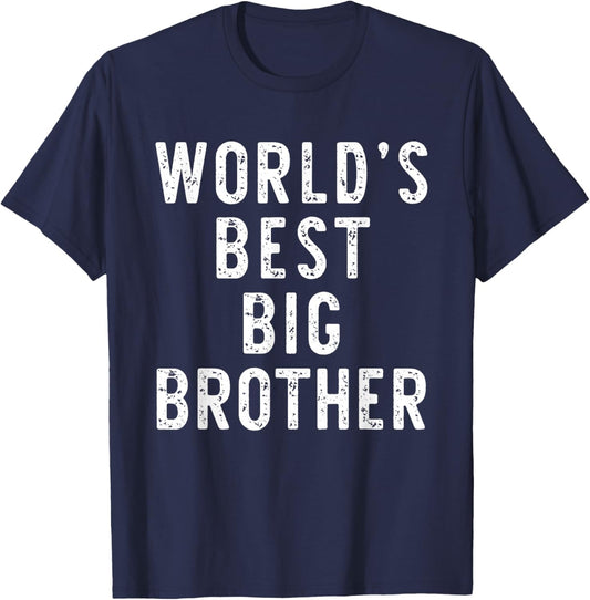 World's Best Big Brother Funny Family T-Shirt - T-Shirt | Navy
