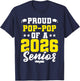 Class of 2026 Senior Year Graduate Proud Pop-Pop Senior 2026 T-Shirt - T-Shirt | Navy
