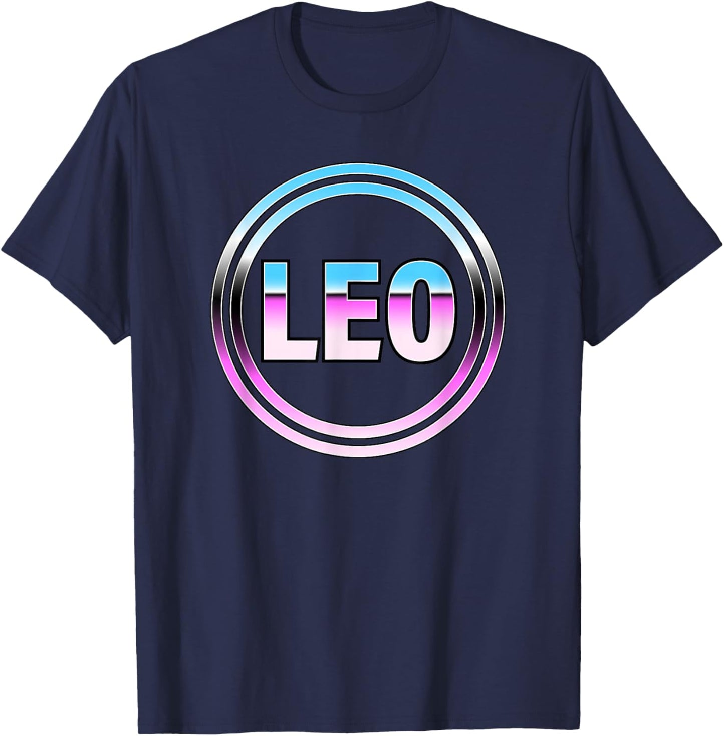Leo Retro Style Astrology T-Shirt - T-Shirt | Navy