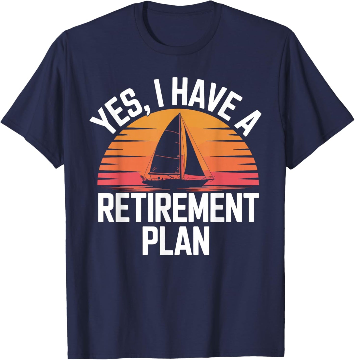 Cool Sailing Art Women Kids Sail Boat Sailor Sailing T-Shirt - T-Shirt | Navy