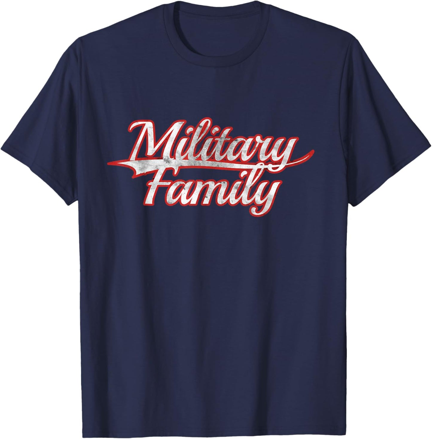 Military Family Armed Forces Patriotic Home Vintage Varsity T-Shirt - T-Shirt | Navy