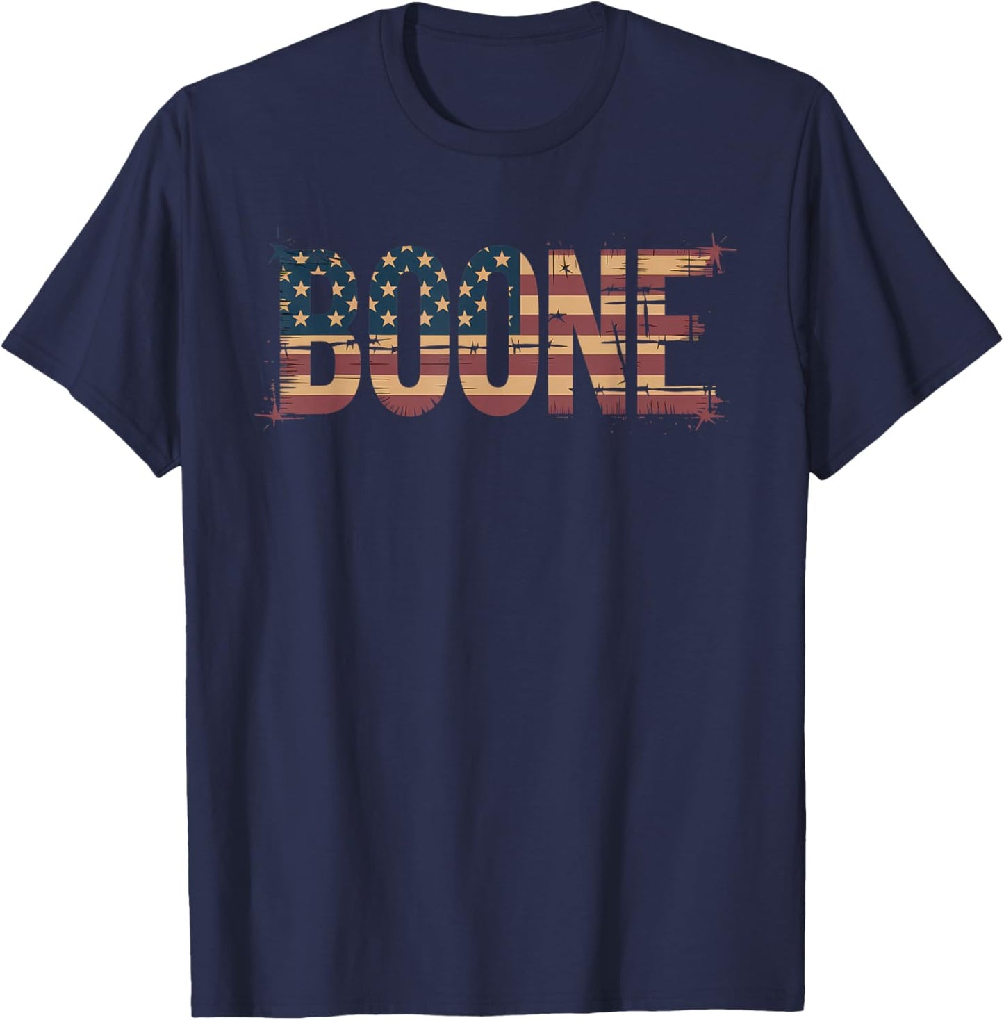 Boone Name American Flag 80's Vintage NC Retro T-Shirt - T-Shirt | Navy