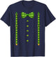 Bow Tie Suspenders Green Shamrocks St Patricks Day Costume T-Shirt - T-Shirt | Navy