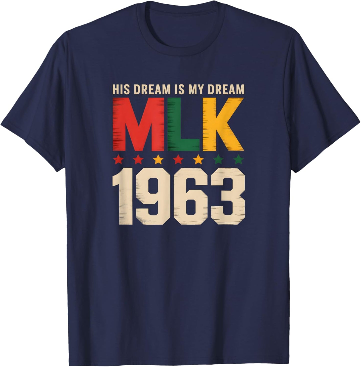 Retro MLK 1963 Dream Legacy Civil Rights Movement Art T-Shirt - T-Shirt | Navy