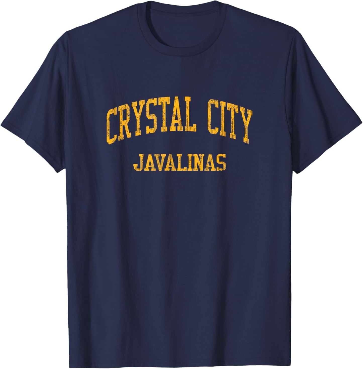 Crystal City High School HS Crystal City TX Vintage Sports T-Shirt - T-Shirt | Navy
