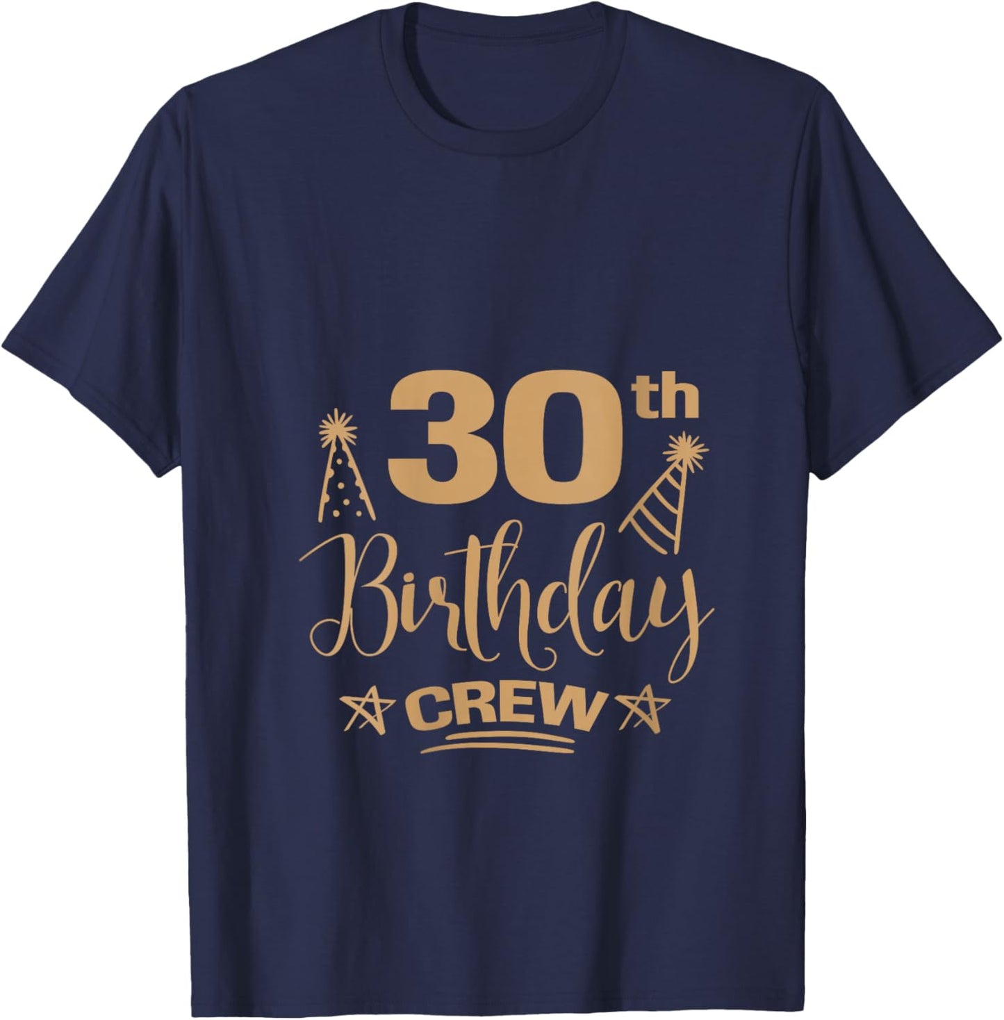 30 Year Old B-Day Funny 30th Birthday Crew Group Friends V-Neck T-Shirt - T-Shirt | Navy