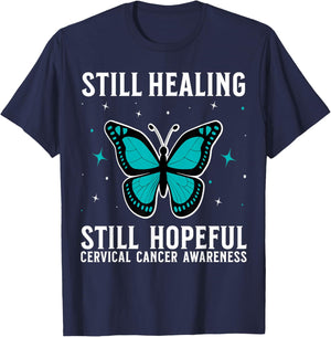 Cervical Cancer Awareness Products Cervical Cancer Survivor T-Shirt - T-Shirt | Navy