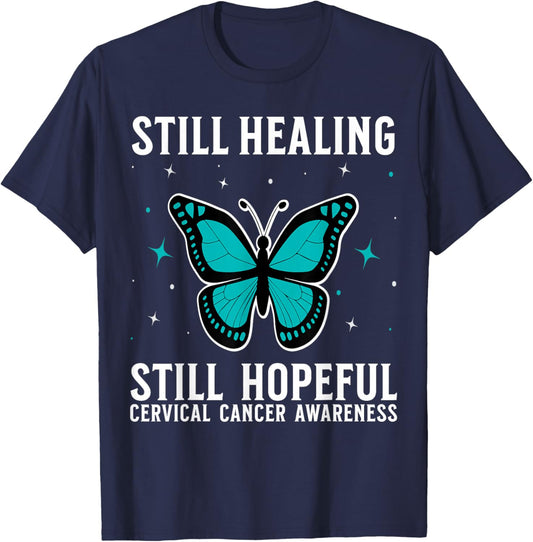 Cervical Cancer Awareness Products Cervical Cancer Survivor T-Shirt - T-Shirt | Navy