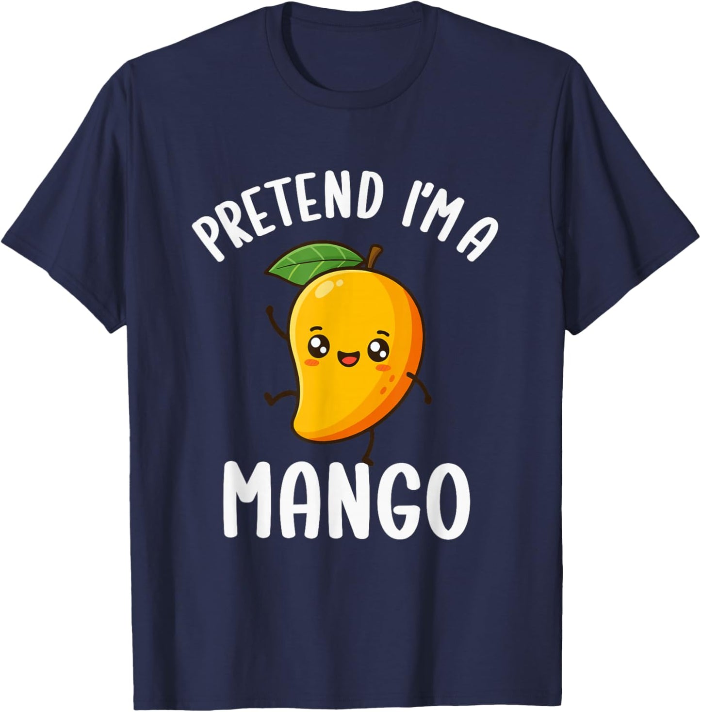 Pretend I'm A Mango Fruit Kids Funny Mango Halloween Costume T-Shirt - T-Shirt | Navy
