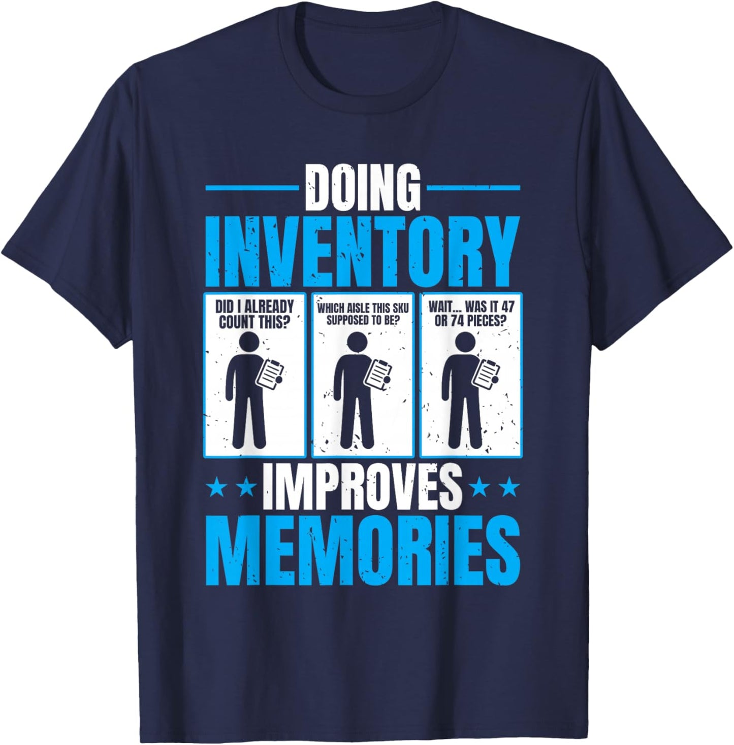 Inventory Control Specialist Inventory prep T-Shirt - T-Shirt | Navy
