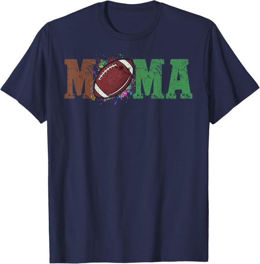 Football Mama 1st Birthday T-Shirt - T-Shirt | Navy