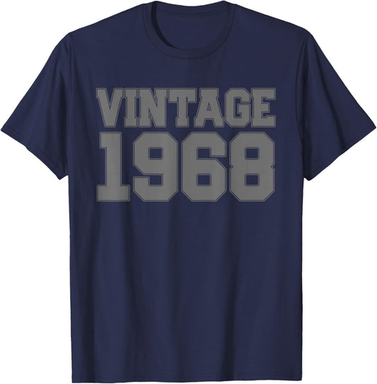 58th Birthday Vintage 58 Years Old 1968 Retro T-Shirt - T-Shirt | Navy