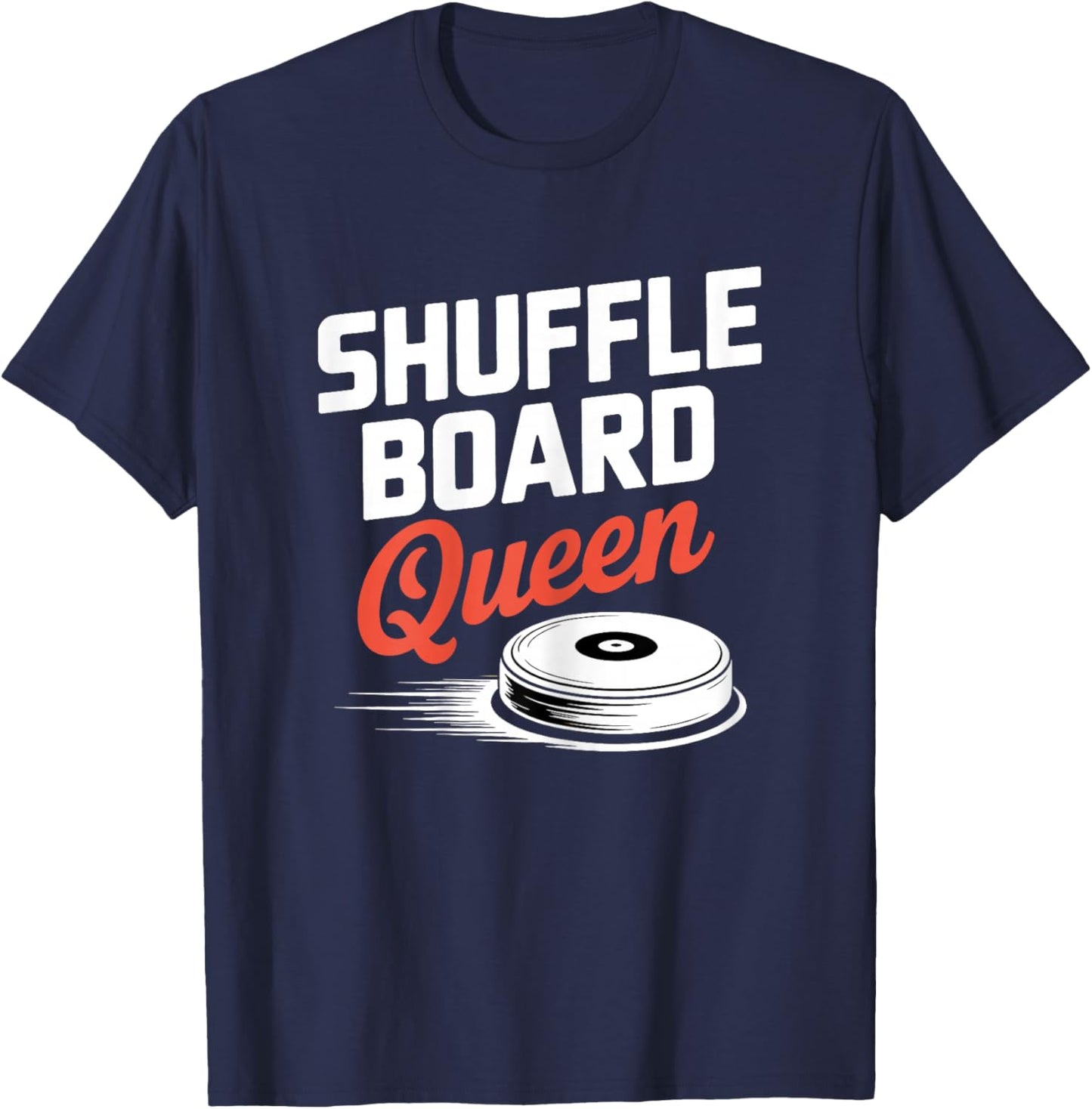 Shuffleboard Queen Cute Women's T-Shirt - T-Shirt | Navy