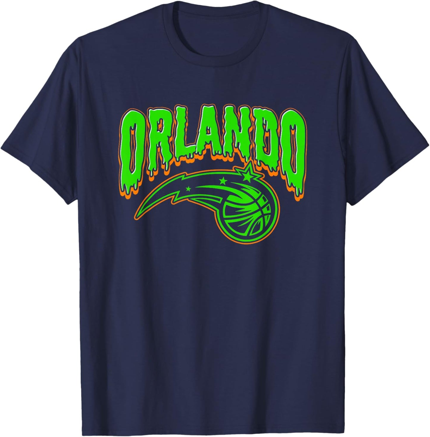NBA Orlando Magic Halloween Scary Logo T-Shirt - T-Shirt | Navy