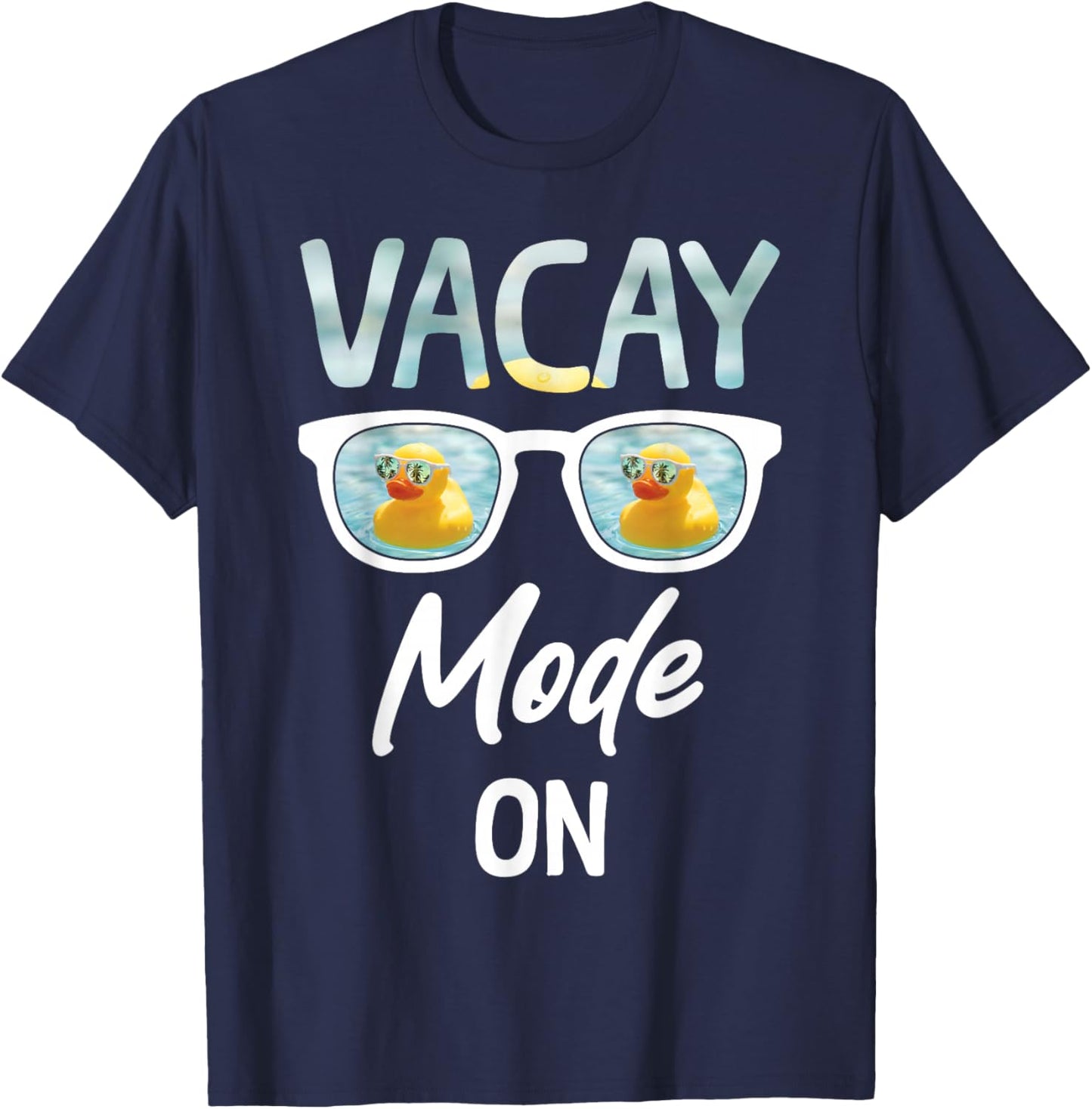 Rubber Duckie Vacay Mode On Cruise Rubber Duck T-Shirt - T-Shirt | Navy