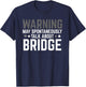 Funny Bridge Design Women Card Game Bridge Player T-Shirt - T-Shirt | Navy