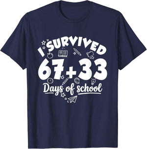 for Teacher Kids 100th Days T-Shirt - T-Shirt | Navy