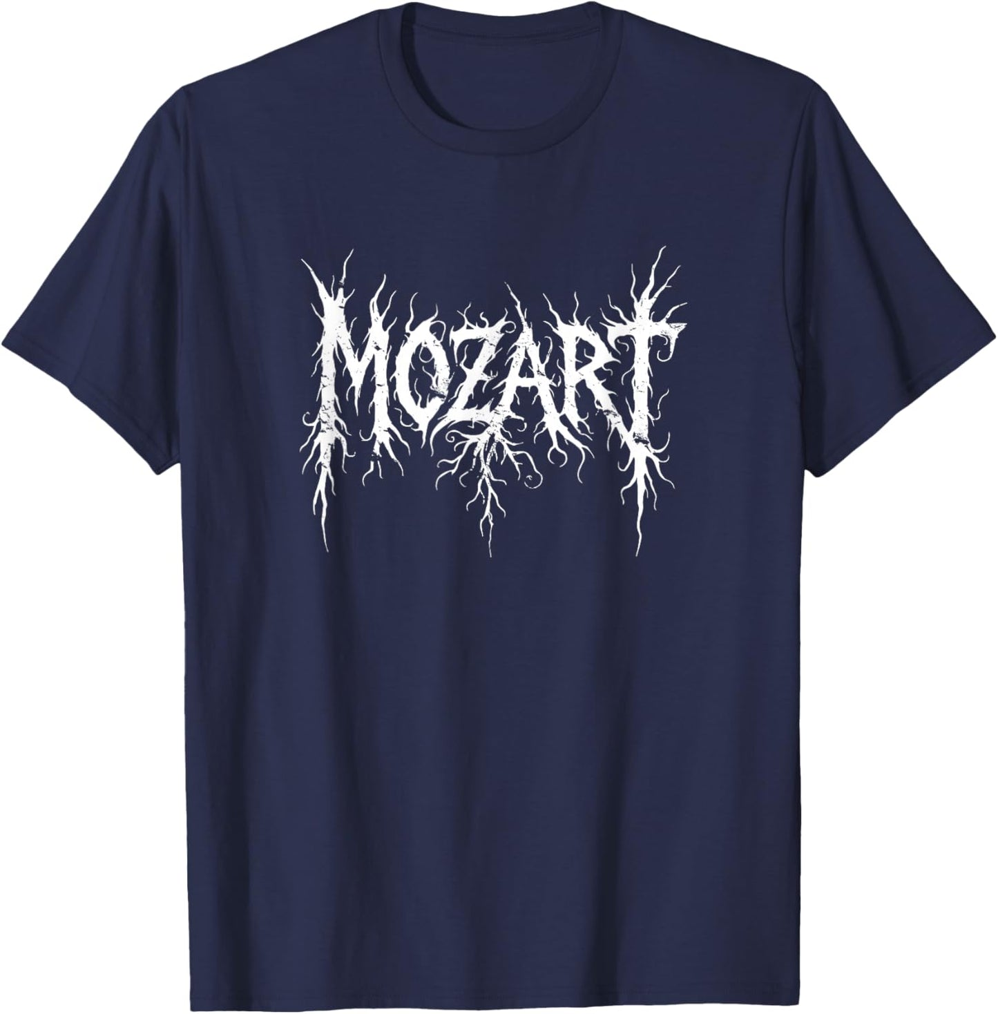 Classical Black Metal Logo Style Funny Extreme Music T-Shirt - T-Shirt | Navy