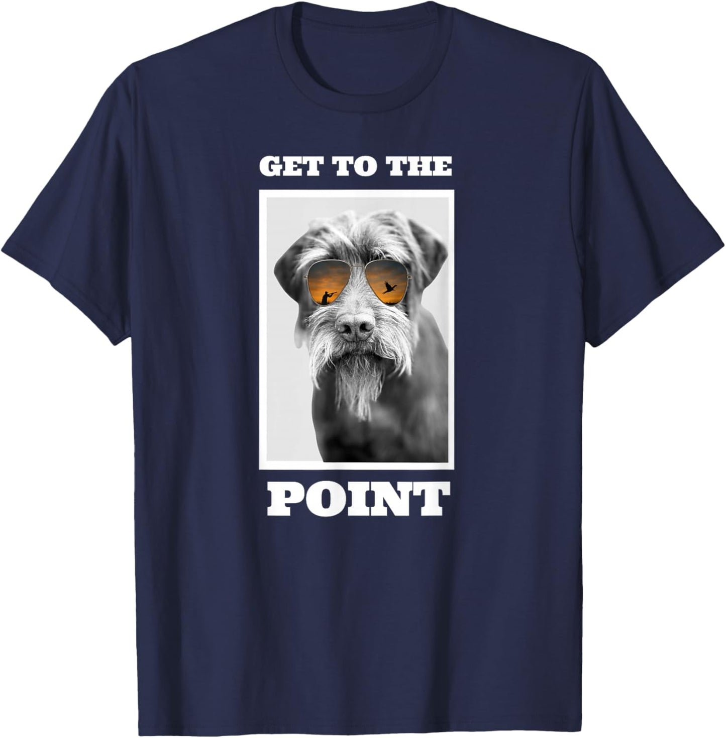 Get to The Point Hunting Dog Pudelpointer T-Shirt - T-Shirt | Navy