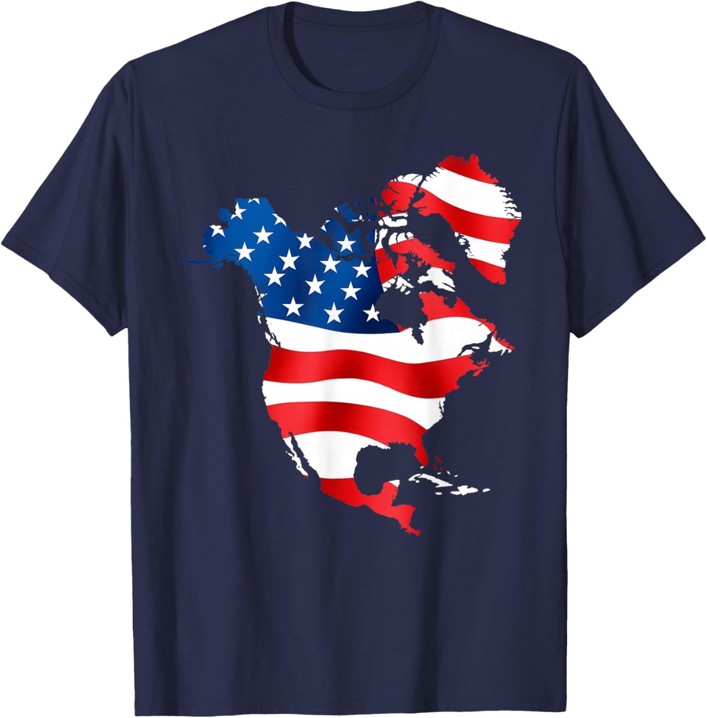 It’s Our Continent Us Map Patriotic T-Shirt - T-Shirt | Navy