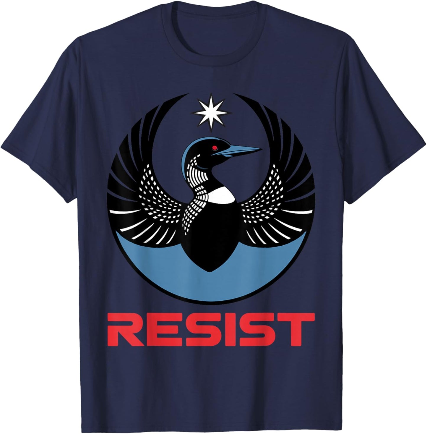 Resist Minnesota Rebel New State Flag Women Men T-Shirt - T-Shirt | Navy