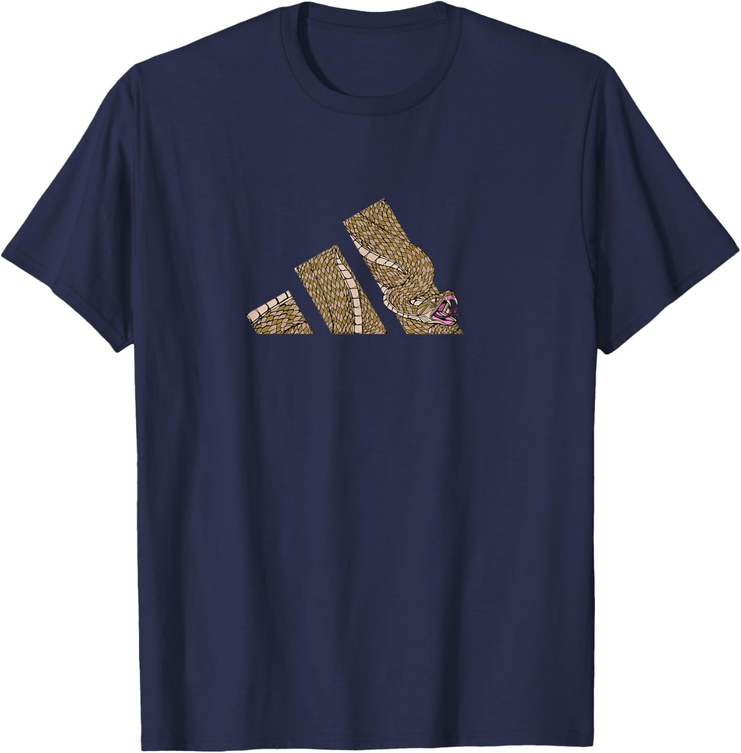 adidas Snake Three Stripes Graphic T-Shirt - T-Shirt | Navy