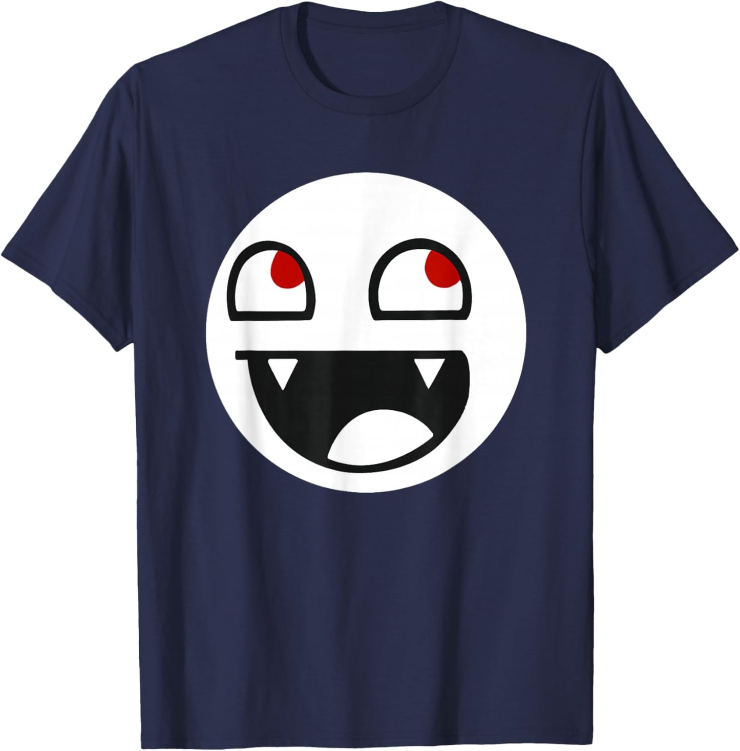 Epic Face Vampire Y2K Streetwear T-Shirt - T-Shirt | Navy