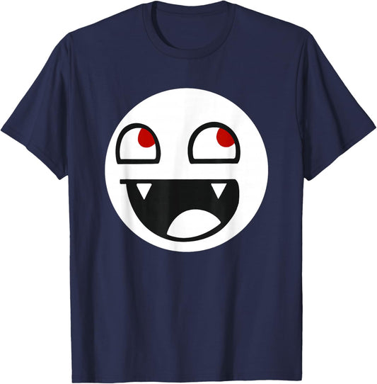 Epic Face Vampire Y2K Streetwear T-Shirt - T-Shirt | Navy