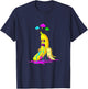 Trippy Dripping Banana Rave Graphic T-Shirt - T-Shirt | Navy