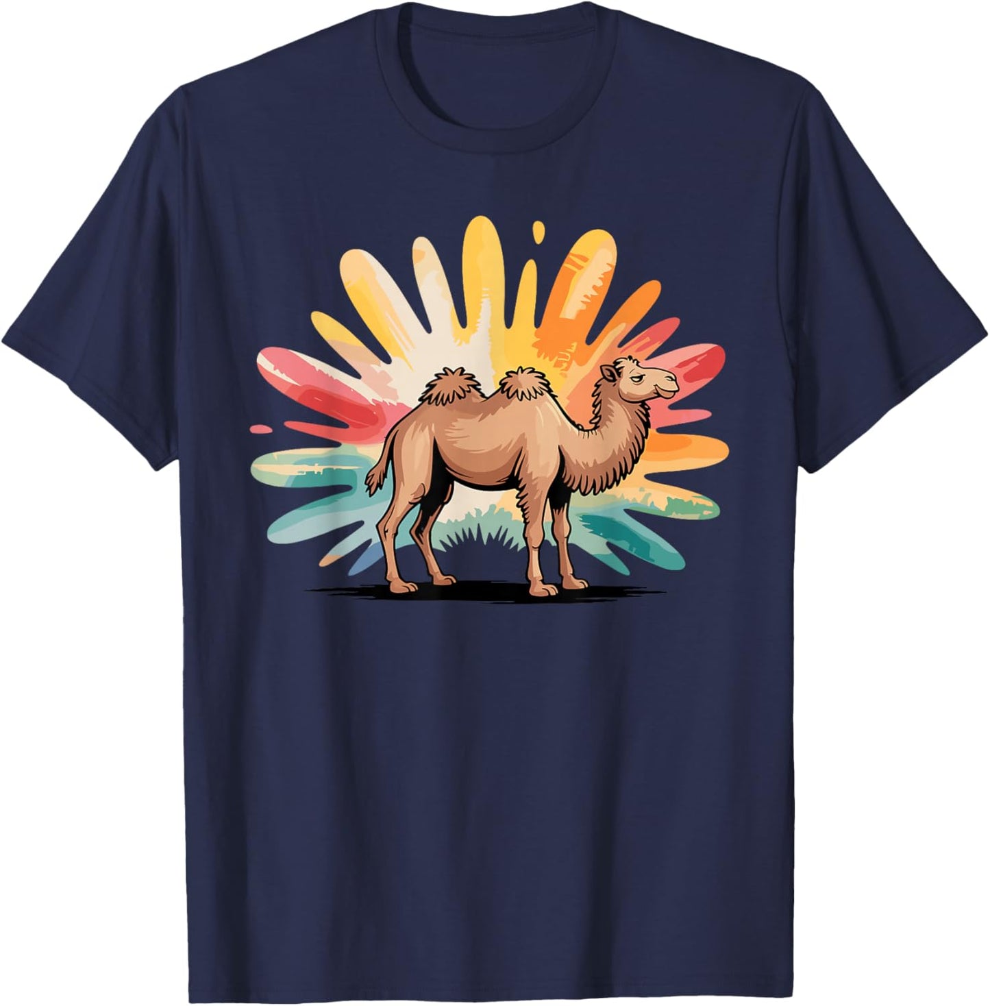 Best Camel Art Women Kids Zoo Animal Camel Lovers T-Shirt - T-Shirt | Navy