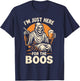 I'm Just Here for The Boos Funny Halloween Ghost T-Shirt - T-Shirt | Navy