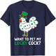 Funny St.Patrick’s Day Want to Pet My Lucky Cock Leprechaun T-Shirt - T-Shirt | Navy